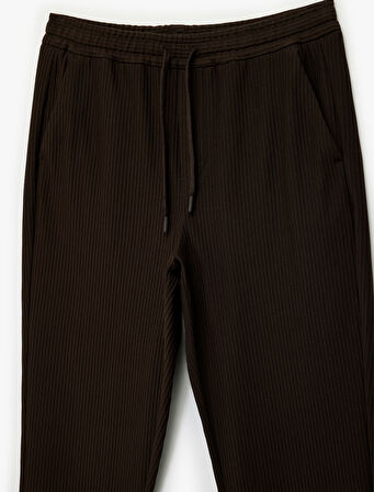 Regular Fit Cepli Fitilli Beli Bağcıklı Pantolon