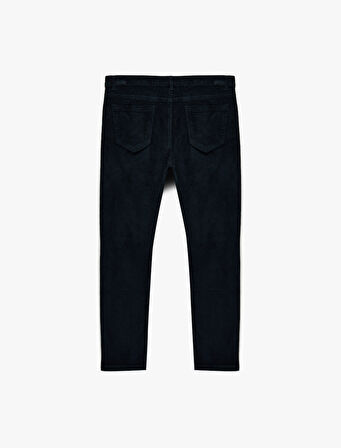 Pamuklu Normal Bel Cepli Fitilli Kadife Pantolon