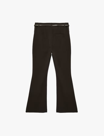 Slim Fit Normal Bel Kemerli İspanyol Paça Pantolon