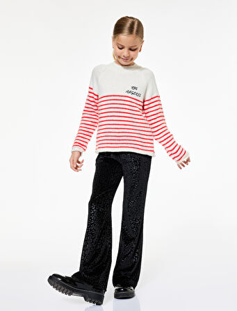 Leopar Desenli Geniş Paça Pantolon