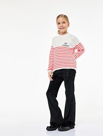 Leopar Desenli Geniş Paça Pantolon