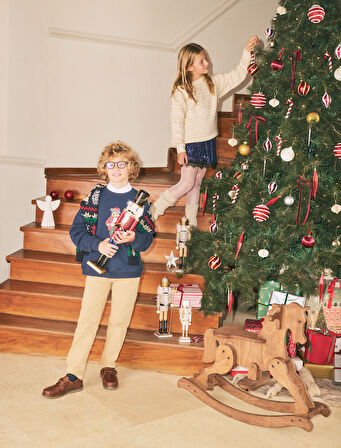 Dantel Detaylı Pullu Payetli Mini Yılbaşı Etek