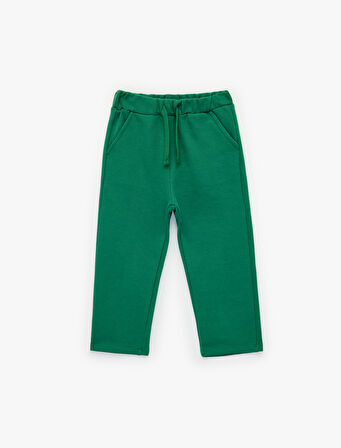 Pamuklu Beli Bağcıklı Basic Şardonlu Eşofman Altı