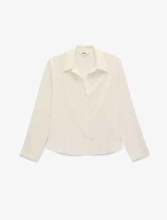 Slim Fit Uzun Kollu Düğmeli Klasik Yaka Gömlek
