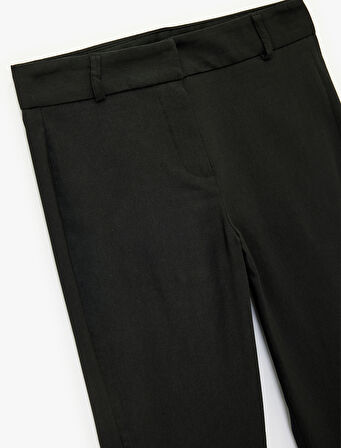 Dar Kesim İspanyol Paça Kumaş Pantolon