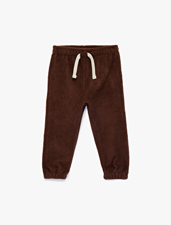 Beli Bağcıklı Polar Jogger Eşofman Altı 