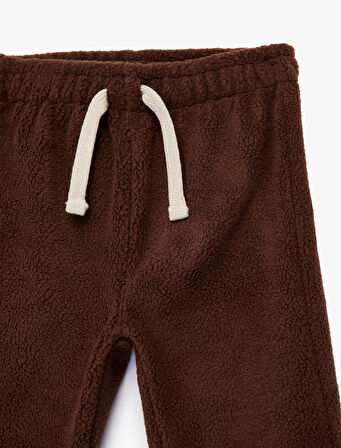 Beli Bağcıklı Polar Jogger Eşofman Altı 