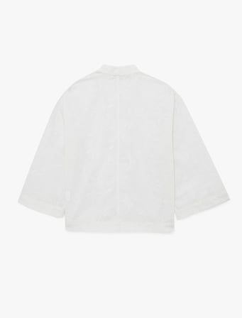 Pamuklu V Yaka 3/4 Kol Nakışlı Kimono