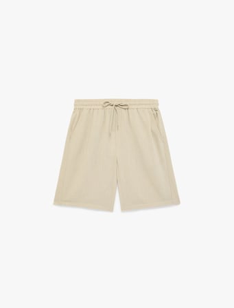 Regular Fit Cepli Bermuda Beli Bağcıklı Şort