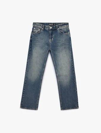 Normal Bel Vintage Straight Fit Jean Pantolon