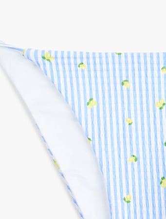 Yanları İpli Limon Baskılı Pötikareli Bikini Altı