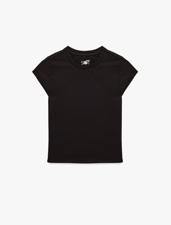 Slim Fit Bisiklet Yaka Kısa Kollu Spor Tişört