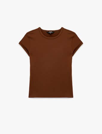 Slim Fit Uzun Kollu Bisiklet Yaka Spor Tişört