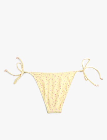 Koton X Sibil Çetinkaya - Yanları İpli Çiçekli Bikini Altı