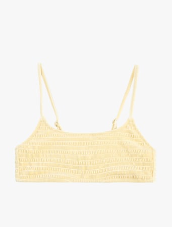 Koton X Sibil Çetinkaya - Klips Kapamalı Dokulu Bralet Bikini Üstü