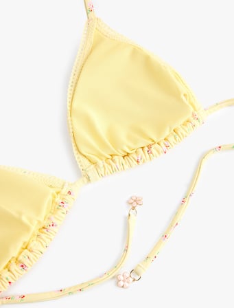 Koton X Sibil Çetinkaya - Boyundan Bağlamalı Çiçekli Bikini Üstü