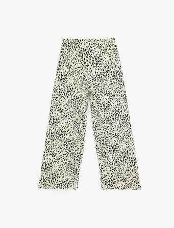 Bürümcük Kumaş Beli Bağcıklı Geniş Paça Bol Pantolon