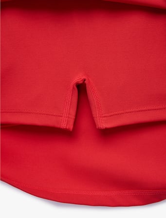 Yırtmaç Detaylı Yüksek Bel Slim Fit Mini Spor Şort Etek