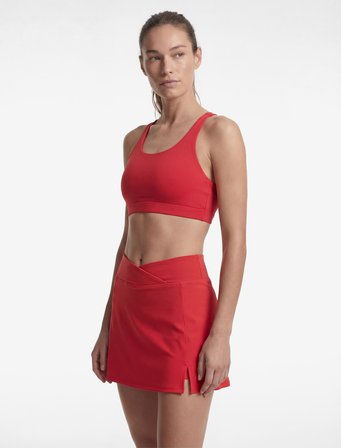 Yırtmaç Detaylı Yüksek Bel Slim Fit Mini Spor Şort Etek