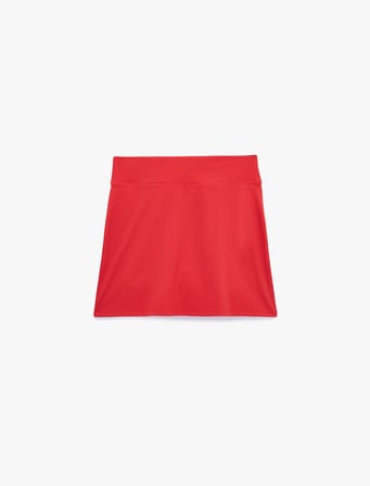 Yırtmaç Detaylı Yüksek Bel Slim Fit Mini Spor Şort Etek