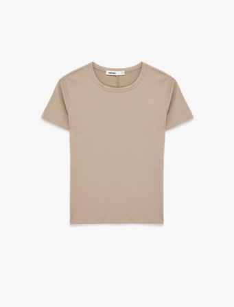 Pamuklu Slim Fit Kısa Kollu Bisiklet Yaka Basic Tişört