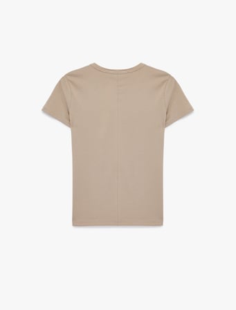 Pamuklu Slim Fit Kısa Kollu Bisiklet Yaka Basic Tişört