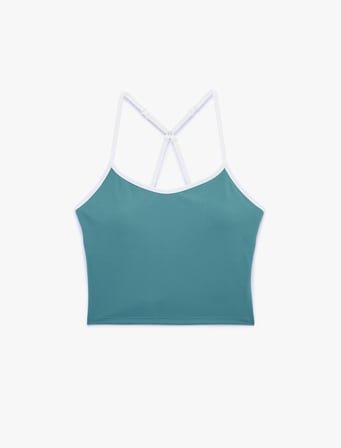 Çapraz İp Askılı Biyeli Kolsuz Slim Fit Sporcu Sütyeni