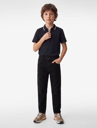 Pamuklu Beli Ayarlanabilir Lastik Detaylı Jean Pantolon