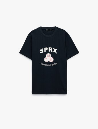 Regular Fit Bisiklet Yaka Pamuklu Kısa Kollu Baskılı Tişört