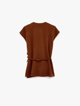 Slim Fit Kolsuz Bağlama Detaylı Kruvaze Triko Hırka
