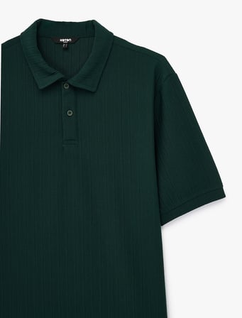 Regular Fit Kısa Kollu Düğmeli Polo Yaka Tişört
