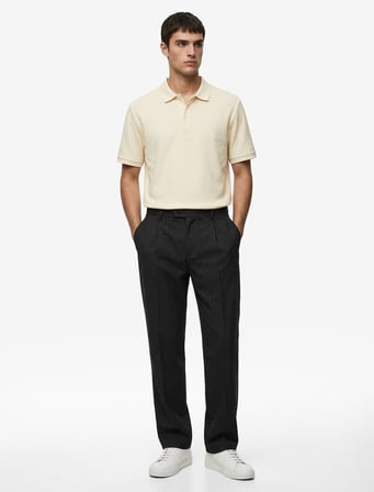 Regular Fit Kısa Kollu Düğmeli Polo Yaka Tişört