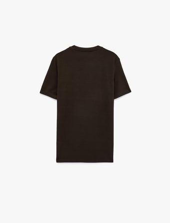 Bisiklet Yaka Viskon Karışımlı Kısa Kollu Basic Slim Fit Tişört