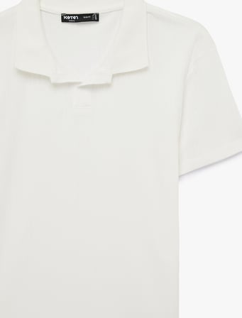 Kısa Kollu Pamuklu Slim Fit Polo Yaka Tişört