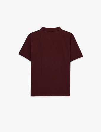 Pamuklu Kısa Kollu Pike Kumaş Düğmeli Polo Yaka Slim Fit Tişört
