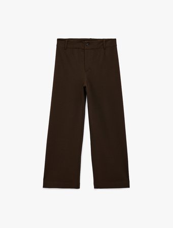 Düz Bol Paça Kumaş Pantolon