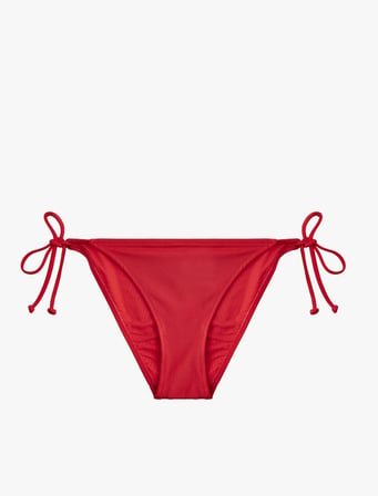 Mat Kumaş Yanları Bağlamalı İpli Bikini Altı