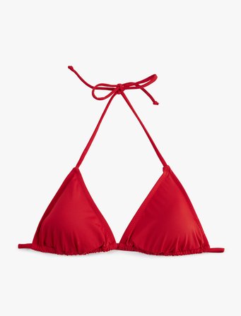 İpli Üçgen Bikini Üstü