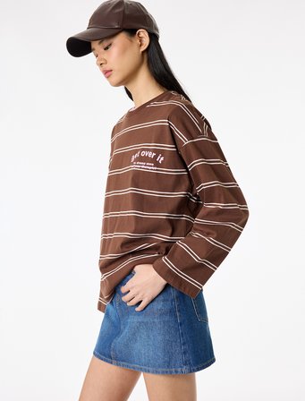 Pamuklu Cepli Düğmeli Mini A Kesim Denim Etek