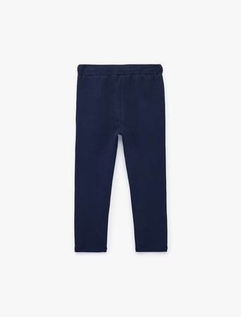 Pamuklu Dokulu Beli Bağcıklı Pantolon