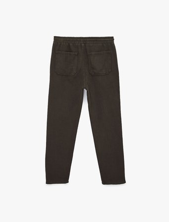 Regular Fit Pamuklu Cepli Beli Bağcıklı Pantolon