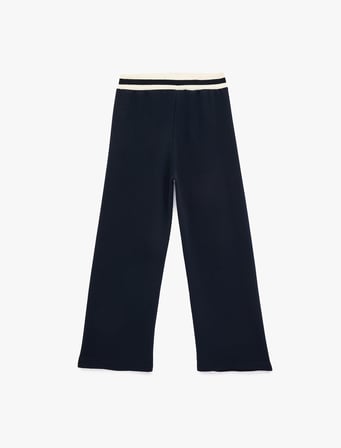Beli Lastikli Regular Fit Baskı Detaylı Eşofman Altı