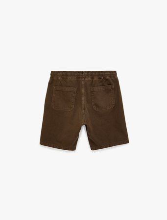Pamuklu Cepli Bermuda Oversize Beli Bağcıklı Baggy Jean Şort