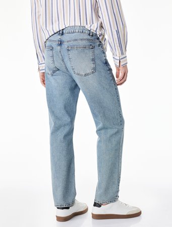 Pamuklu Normal Bel Vintage Straight Jean Pantolon