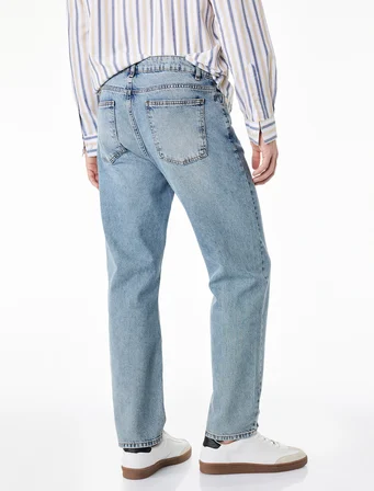 Pamuklu Normal Bel Vintage Straight Jean Pantolon