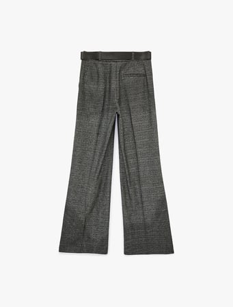 Cepli Bol Paça Kemerli Ekose Kumaş Pantolon