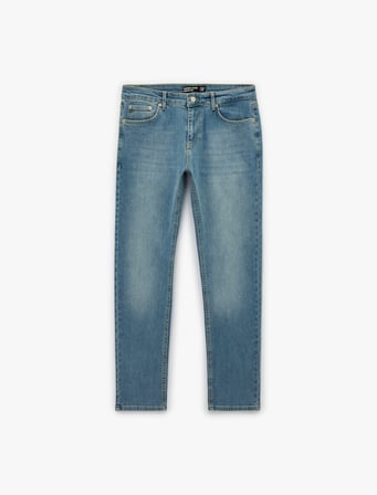 Normal Bel Cepli Slim Fit Jean Pantolon - Brad Jean