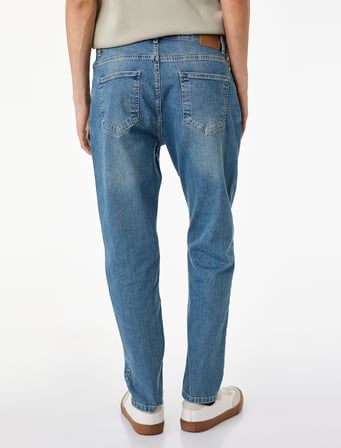 Regular Fit Normal Bel Cepli Tapered Jean Pantolon - Joe Jean