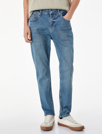 Regular Fit Normal Bel Cepli Tapered Jean Pantolon - Joe Jean