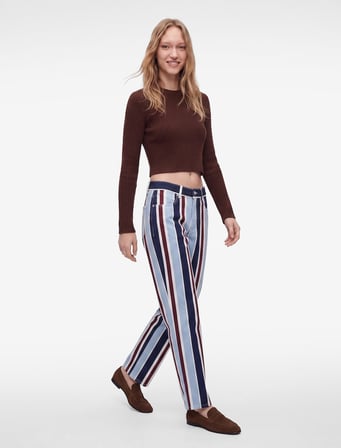 Bisiklet Yaka Uzun Kollu Slim Fit Basic Crop Triko Kazak